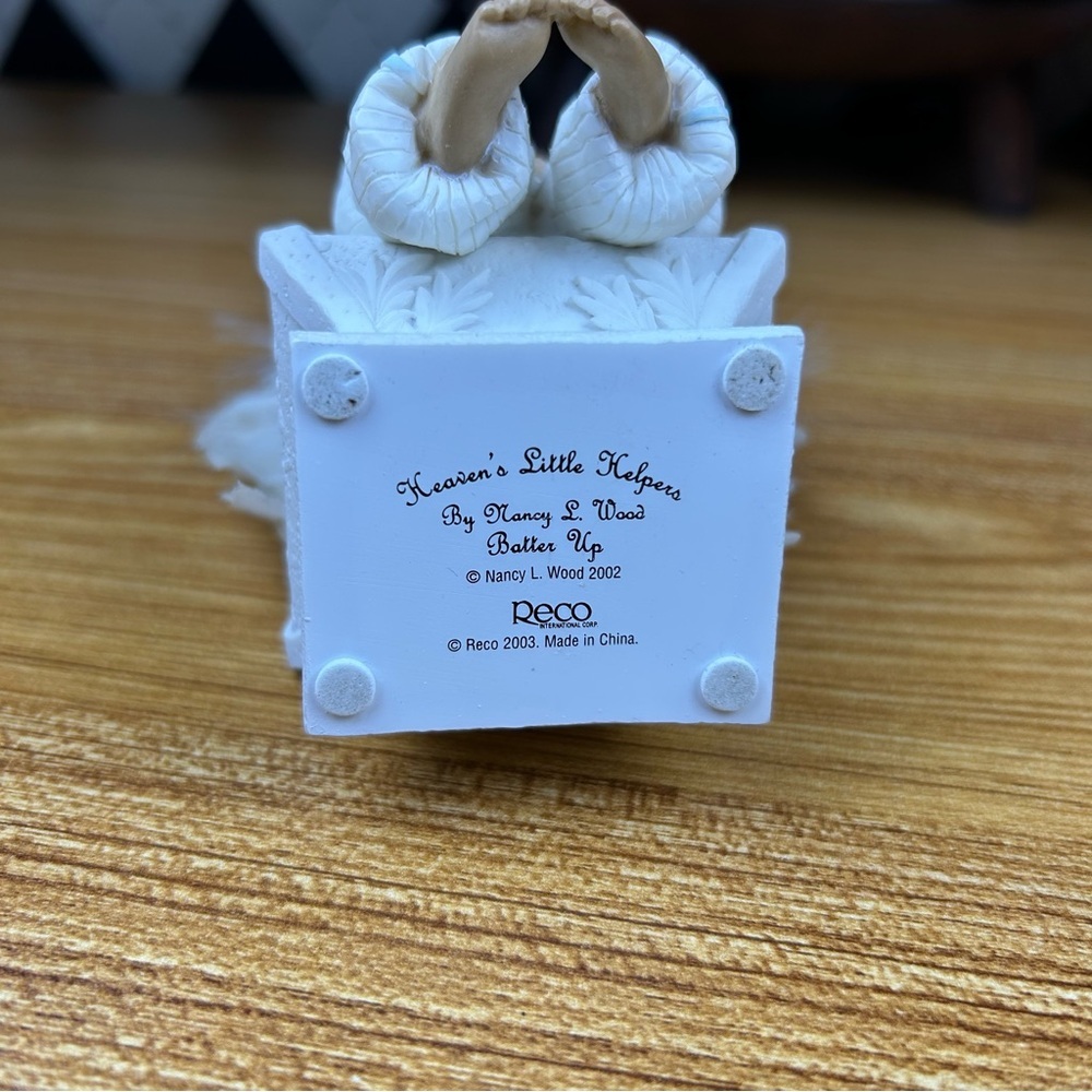 Sweet Child Angel Baseball Figurine Sculpture Whimsical Décor Collectible Rare - Picture 11 of 17